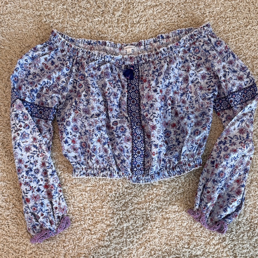 Poupette St. Barth Blue and Purple Skirt Set - Picture 3 of 6